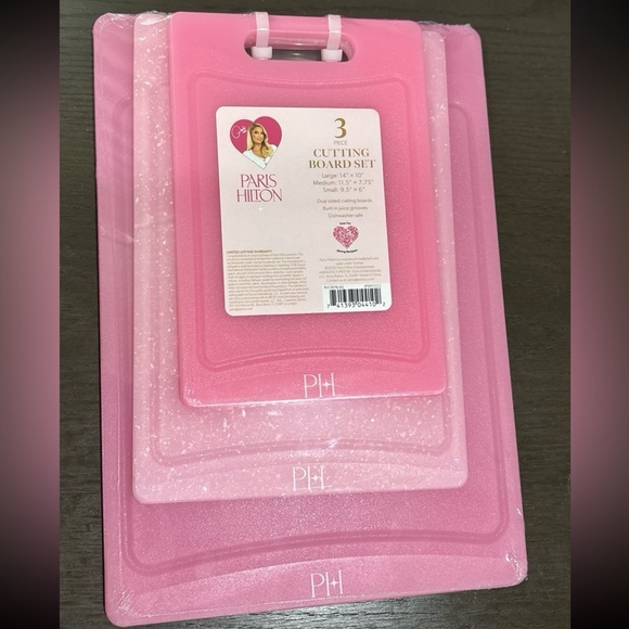 Paris Hilton Other - Paris Hilton Pink Glitter 3-Piece Cutting Board Set